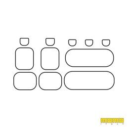 MOMO|Conjunto de Capas para Assentos MOMO MOMLSC050BR Preto Vermelho 11 Peças