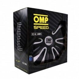 OMP|Tapacubos OMP Magnum Speed Preto Prateado 14" (4 uds)