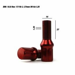 OMP|Set Porcas OMP 27 mm Vermelho 20 uds M14 x 1,25