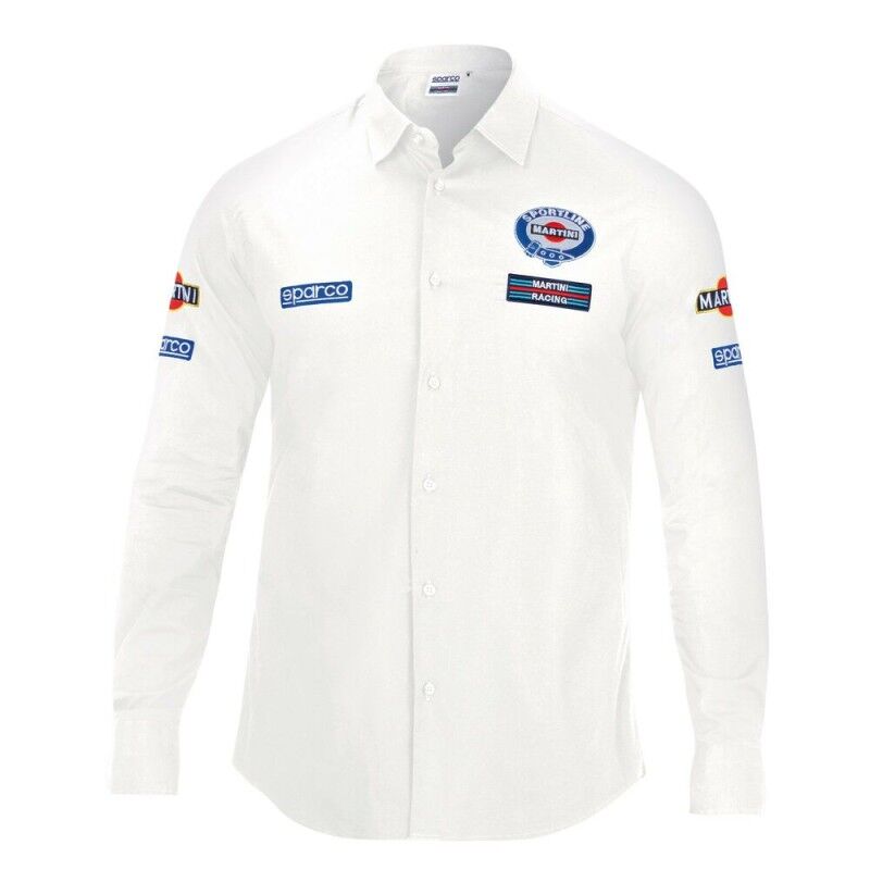 Sparco|Camisa de Manga Comprida Homem Sparco Martini Racing Tamanho L Branco Sparco|Camisa de Manga Comprida Homem Sparco Martini Racing Tamanho L Branco
