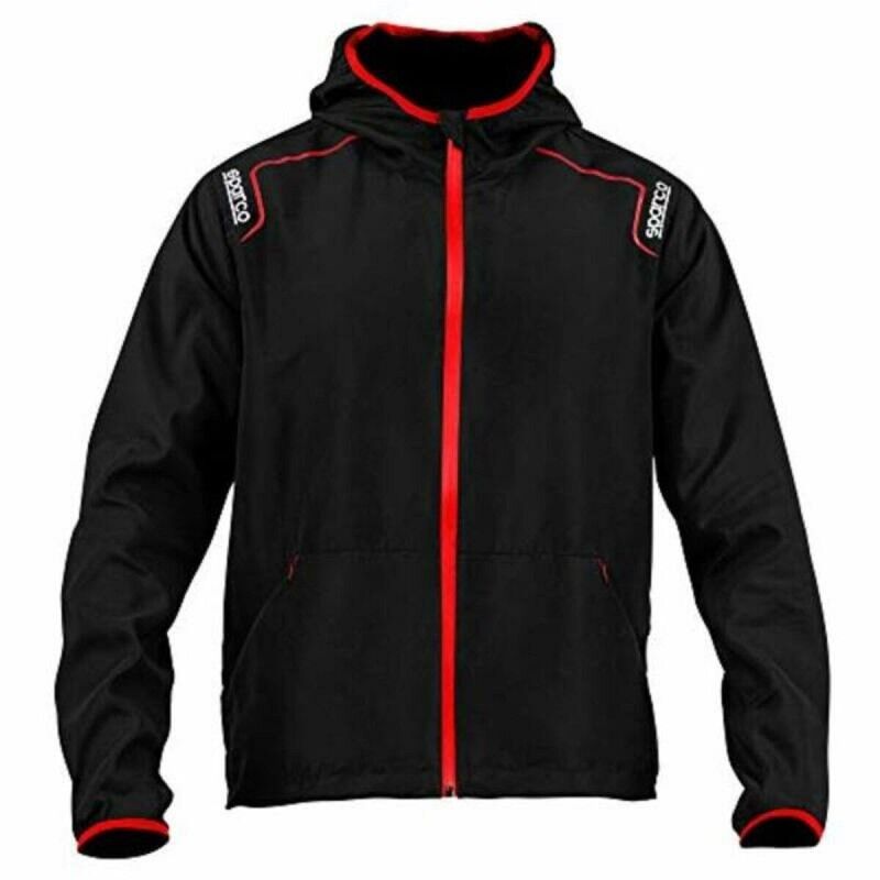 Sparco|Polar com Capuz Sparco S02405NR1S Preto Corta-vento Sparco|Polar com Capuz Sparco S02405NR1S Preto Corta-vento