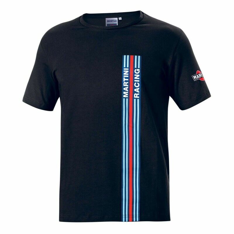 Sparco|Camisola de Manga Curta Homem Sparco Martini Racing Preto (Tamanho M) Sparco|Camisola de Manga Curta Homem Sparco Martini Racing Preto (Tamanho M)