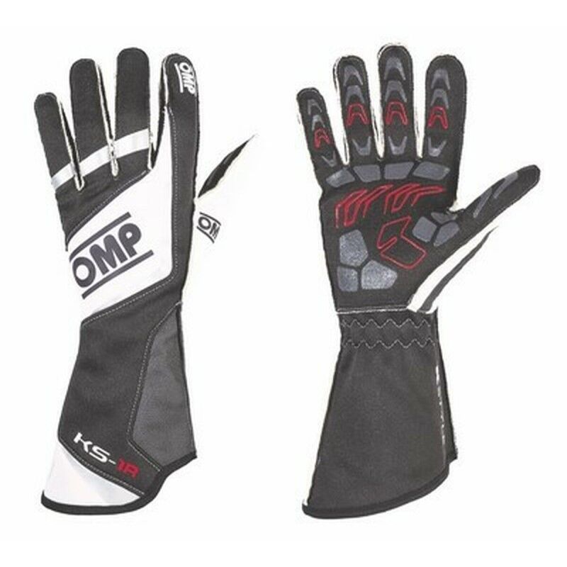 OMP|Luvas de condução para homens OMP KS-1R Branco/Preto L