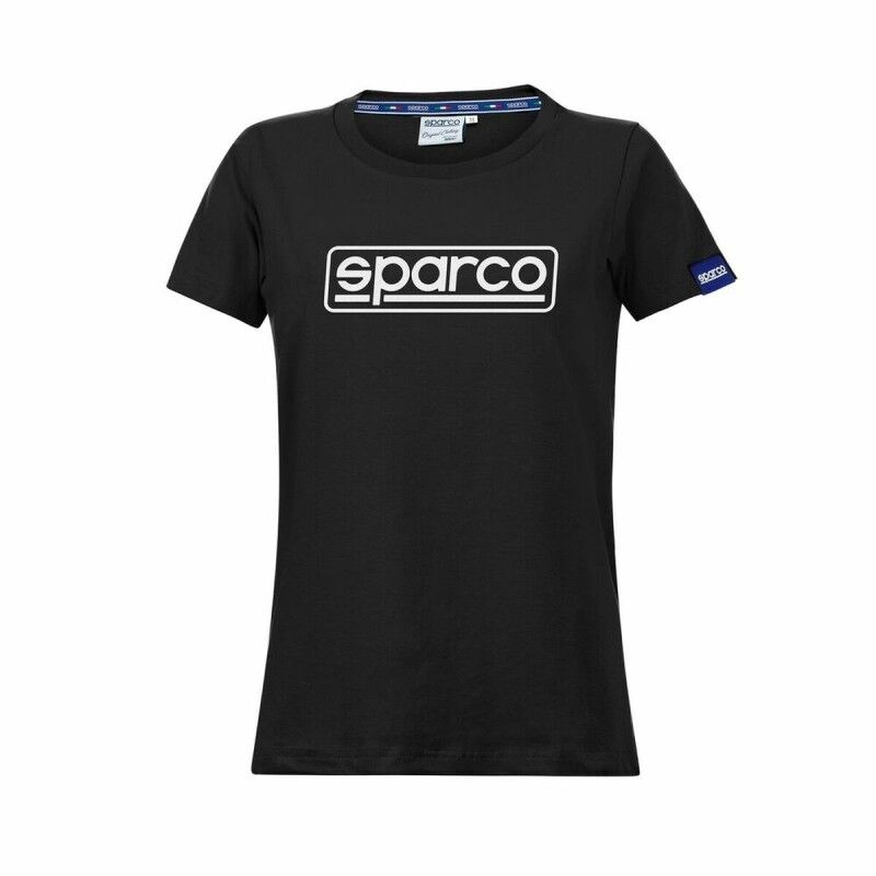 Sparco|Camisola de Manga Curta Mulher Sparco S01325NR2M Preto (M) Sparco|Camisola de Manga Curta Mulher Sparco S01325NR2M Preto (M)