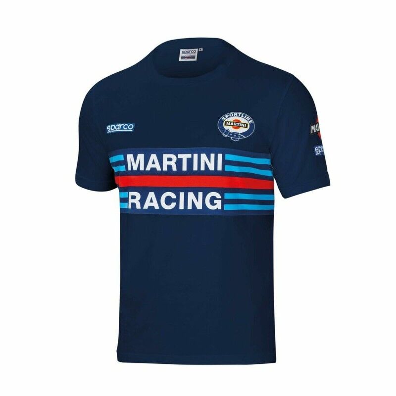 Sparco|Camisola de Manga Curta Sparco MARTINI RACING Tamanho M Azul Marinho Sparco|Camisola de Manga Curta Sparco MARTINI RACING Tamanho M Azul Marinho