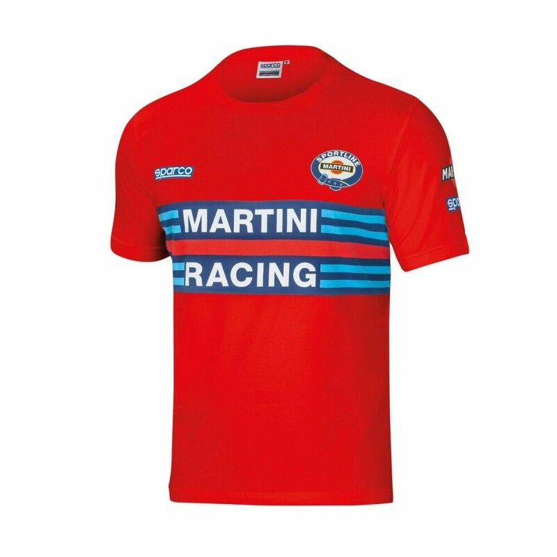 Sparco|Camisola de Manga Curta Homem Sparco Martini Racing Vermelho Sparco|Camisola de Manga Curta Homem Sparco Martini Racing Vermelho