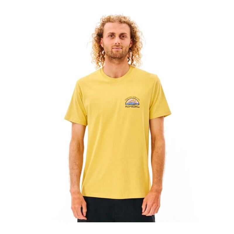 Rip Curl|Camisola de Manga Curta Homem Rip Curl Amarelo Homem Rip Curl|Camisola de Manga Curta Homem Rip Curl Amarelo Homem