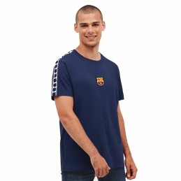 T-Shirt de Futebol de Manga Curta Homem F.C. Barcelona Azul Marinho