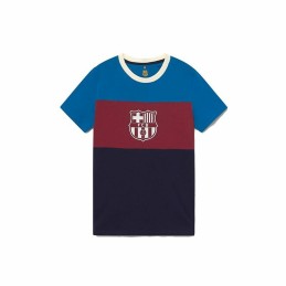 T-Shirt de Futebol de Manga Curta Homem F.C. Barcelona Azul