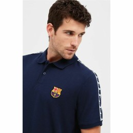 Polo de Manga Curta Homem F.C. Barcelona Azul Marinho