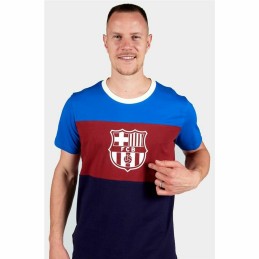 T-Shirt de Futebol de Manga Curta Homem F.C. Barcelona Azul