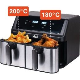 N'oveen|Fritadeira de Ar N'oveen AF770 Preto Prateado 1700 W 6,5 L