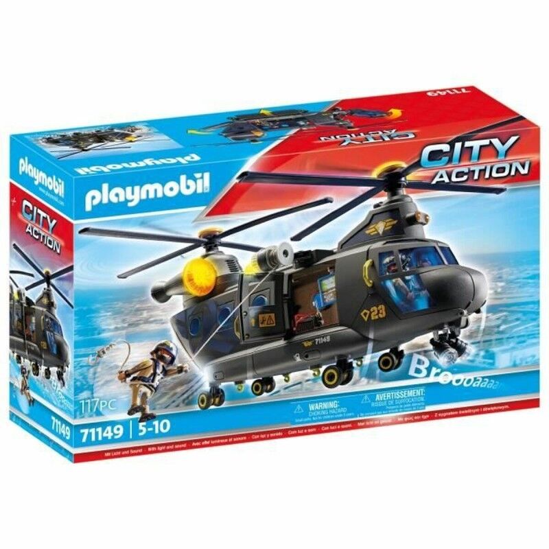 Playmobil|Conjunto de brinquedos Playmobil Police Plane City Action Plástico
