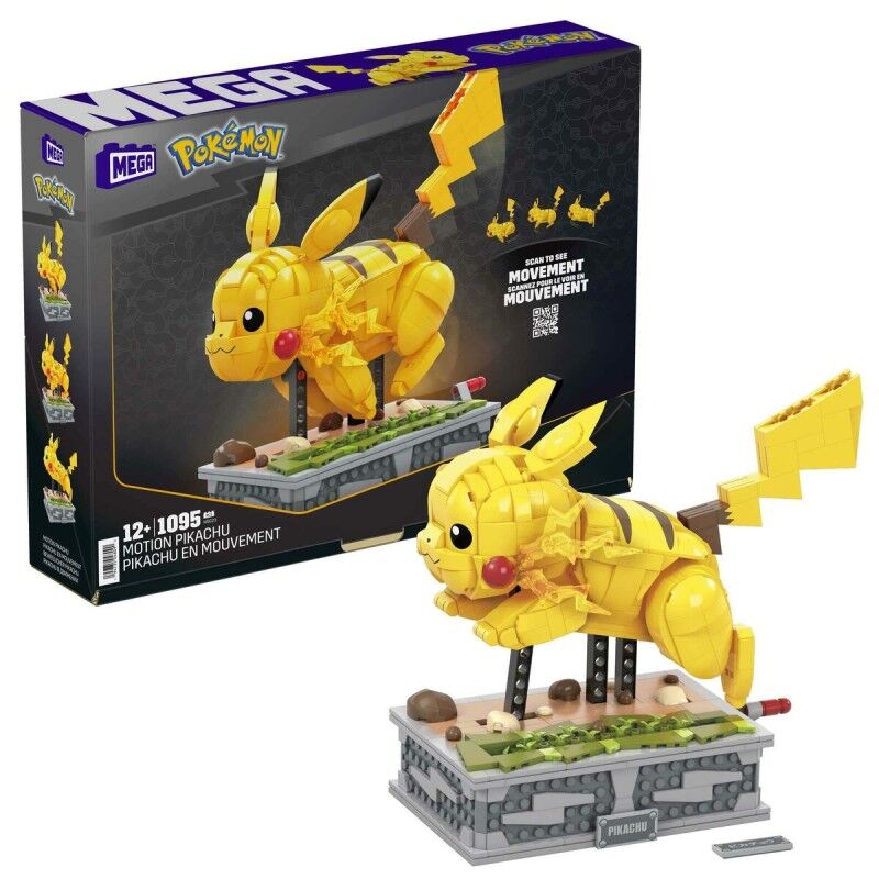 Pokémon|Kit de construção Pokémon Mega Construx - Motion Pikachu 1095 Peças