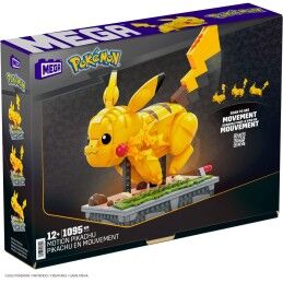 Pokémon|Kit de construção Pokémon Mega Construx - Motion Pikachu 1095 Peças