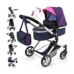 Reig|Carrinho para Bonecas Reig Combi Neo Pro Azul Marinho 63 cm