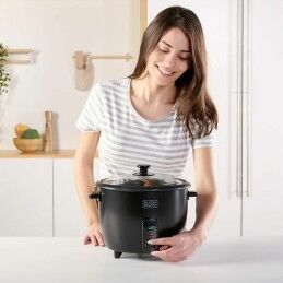 Black & Decker|Panela de Arroz Black & Decker BXRC1800E Preto 1,8 L Branco Alumínio 700 W