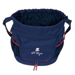 El Pulpo|Saco Mochila com Cordas El Pulpo Azul Marinho 35 x 40 x 1 cm