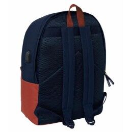 El Pulpo|Mochila Escolar El Pulpo   Vermelho Azul Marinho 31 x 44 x 18 cm