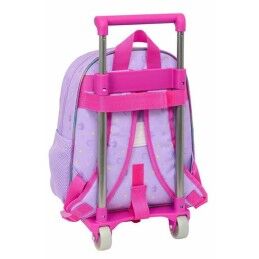 Unicorn Academy|Mochila Escolar com Rodas Unicorn Academy Lilás 28 x 34 x 10 cm