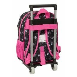Kuromi|Mochila Escolar com Rodas Kuromi Preto Fúcsia 26 x 11 x 67 cm 26 x 34 x 11 cm