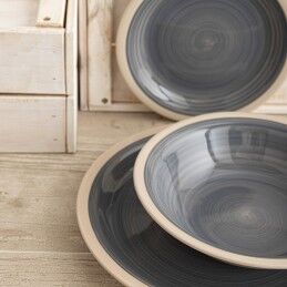 Quid|Louça Quid Baltic Cinzento Cerâmica 18 Peças