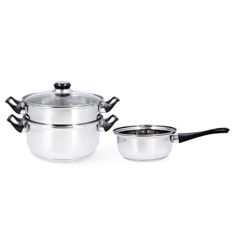 Quid|Bateria de Cozinha Quid Habitat Aço 3 Peças Quid|Bateria de Cozinha Quid Habitat Aço 3 Peças