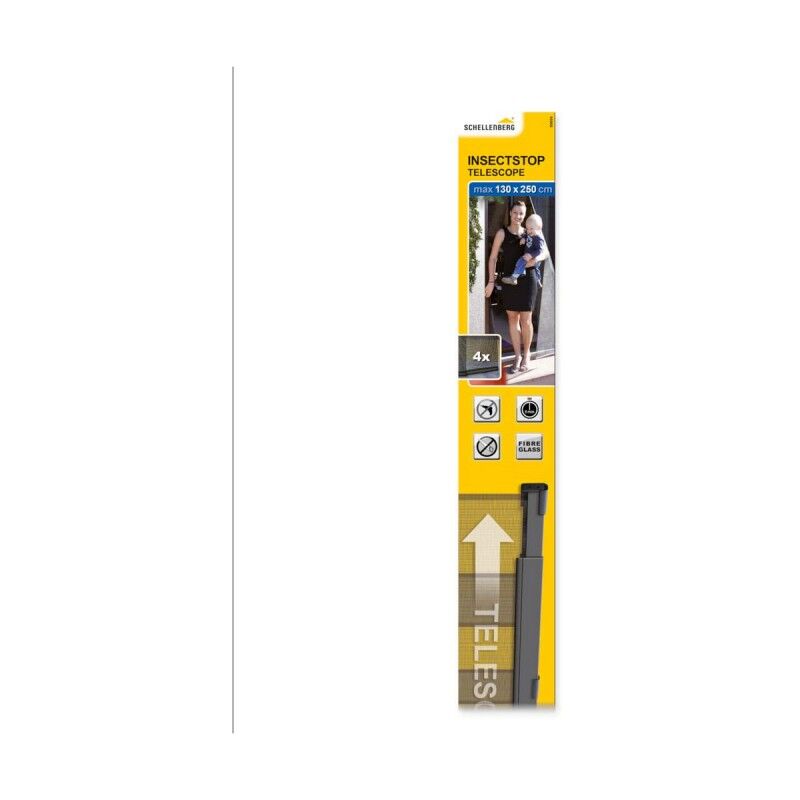 Schellenberg|Cortina Mosquiteira Schellenberg Antracite Fibra de Vidro 130 x 220 cm