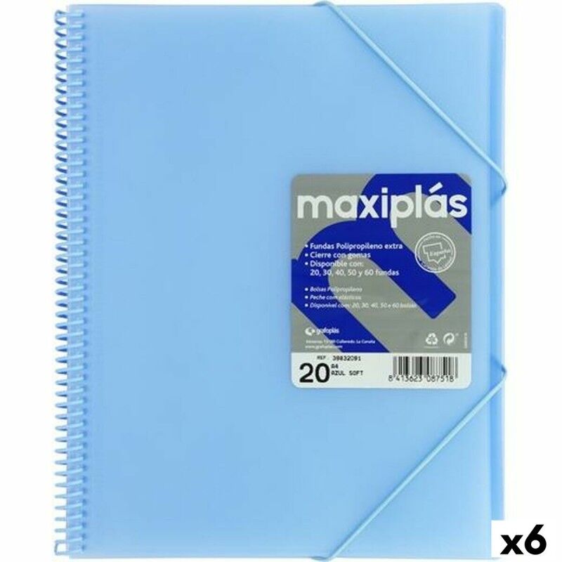 Grafoplas|Pasta Classificadora Grafoplas Azul A4 (6 Unidades)