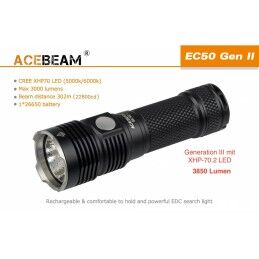 Acebeam|Lanterna Acebeam EC20 SFT-25R BLACK 2500 lm