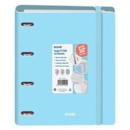 DOHE|Pasta com argolas DOHE Azul Pastel A4 (12 Unidades)