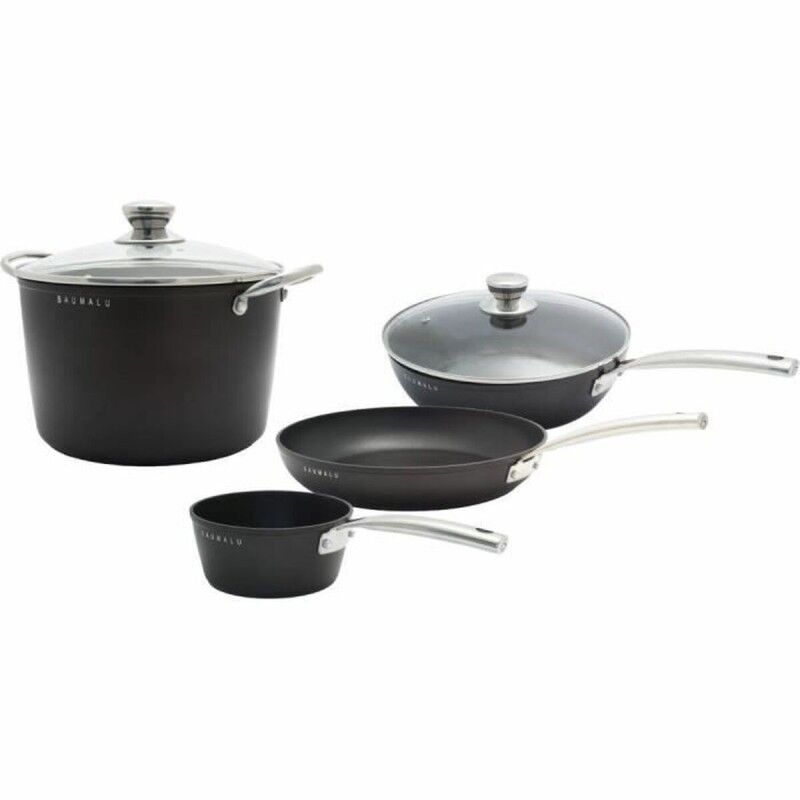 Baumalu|Bateria de Cozinha Baumalu Preto 4 Peças Baumalu|Bateria de Cozinha Baumalu Preto 4 Peças