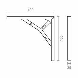 Micel|Esquadro de canto Micel plm06 Brilhante Cromado 40 x 40 cm