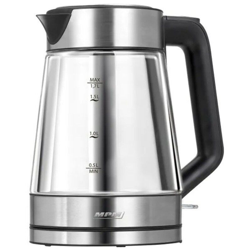 Mpm|Chaleira Mpm MCZ-122 Preto Cinzento Vidro Aço inoxidável 2200 W 1,7 L Mpm|Chaleira Mpm MCZ-122 Preto Cinzento Vidro Aço inoxidável 2200 W 1,7 L
