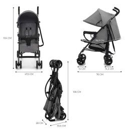 Kinderkraft|Carrinho de passeio para bebê Kinderkraft KSTIK000GRY0000 Cinzento 1 Peça