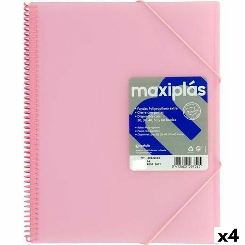 Grafoplas|Pasta Classificadora Grafoplas Rosa Claro A4 (4 Unidades)