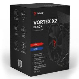 Savio|Ventilador de CPU Savio VORTEX X2 BLACK