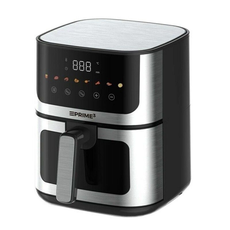 Prime3|Fritadeira de Ar Prime3 SAF32 Preto Prateado 1400 W 4,5 L