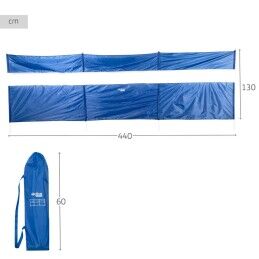 Aktive|Toldo de Praia Aktive Poliéster 440 x 130 x 1,9 cm