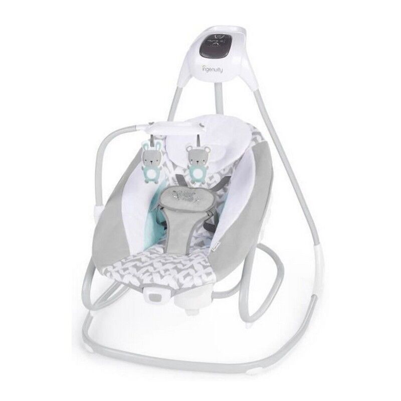 Ingenuity|Cadeira de baloiço Ingenuity 2-in-1 Swing Lounger - Raylan Cinzento Branco Ingenuity|Cadeira de baloiço Ingenuity 2-in-1 Swing Lounger - Raylan Cinzento Branco