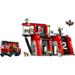 Lego|Playset Lego 60414 Fire station with Fire engine