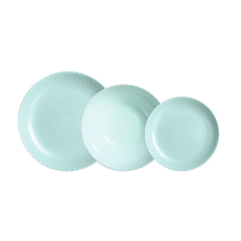Luminarc|Louça Luminarc Pampille Turquesa Turquesa Vidro 18 Peças Luminarc|Louça Luminarc Pampille Turquesa Turquesa Vidro 18 Peças
