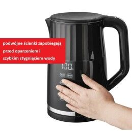 Feel Maestro|Chaleira Feel Maestro MR-049 Preto Transparente 2200 W 1,7 L