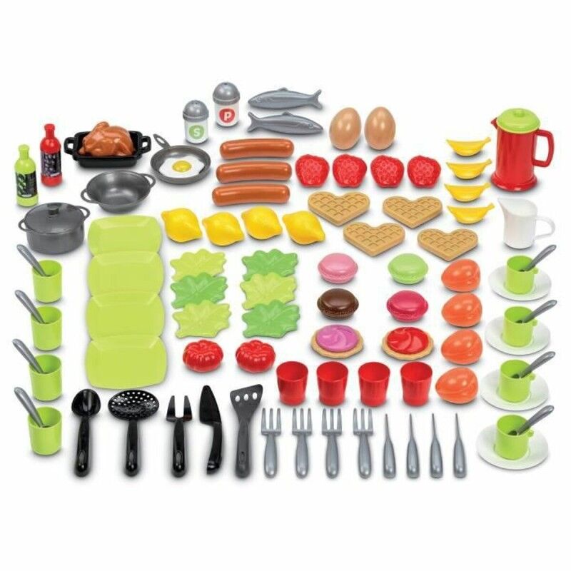 Ecoiffier|Conjunto de Alimentos de Brincar Ecoiffier 100 Peças Ecoiffier|Conjunto de Alimentos de Brincar Ecoiffier 100 Peças