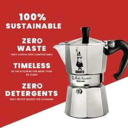 Bialetti|Cafeteira Italiana Bialetti 990001164 Alumínio 4 Kopjes 0,23 l
