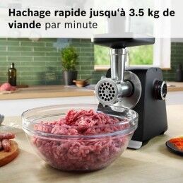 BOSCH|Picadora BOSCH MFWS660B Preto Metal Aço inoxidável Plástico 500 W