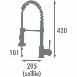 Rousseau|Kitchen Tap Rousseau OPUS Cinzento Chrome