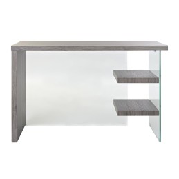 Secretária DKD Home Decor Cristal Cinzento Transparente MDF Vidro temperado (120 x 50 x 76 cm)