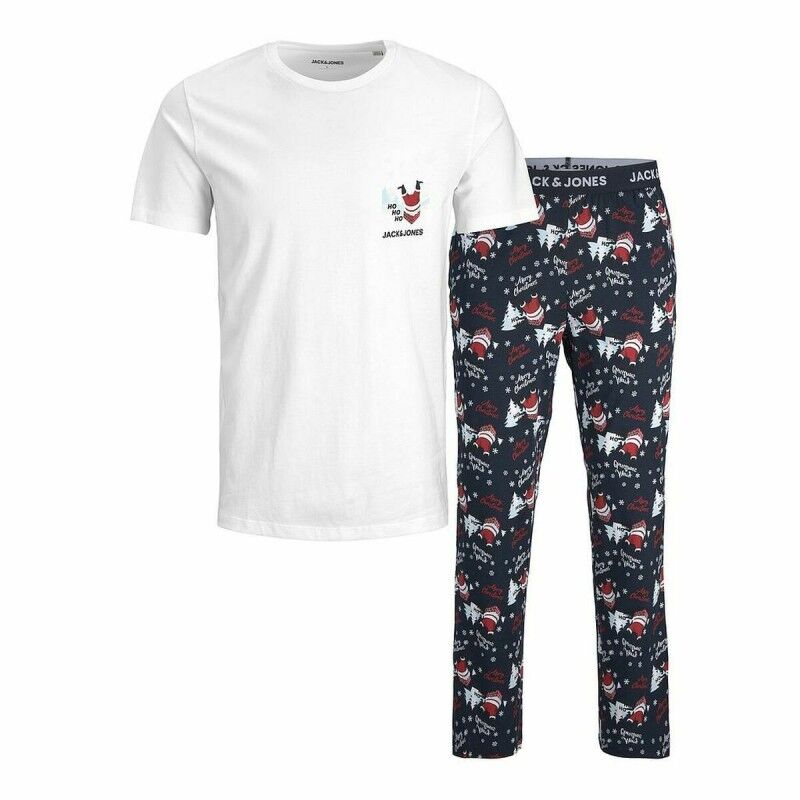 Jack & Jones|Pijama Jack & Jones JACSANTA SS Branco