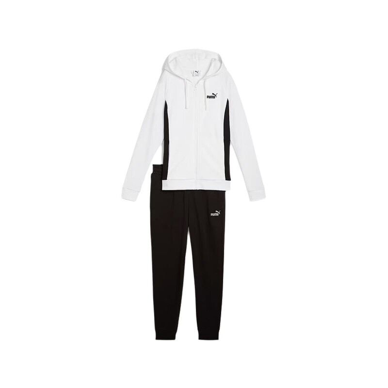 Puma|Fato de Treino de Mulher Puma Chándal Puma Hooded Sweat Suit Tr Branco Puma|Fato de Treino de Mulher Puma Chándal Puma Hooded Sweat Suit Tr Branco